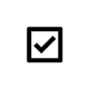 Black checkbox icon