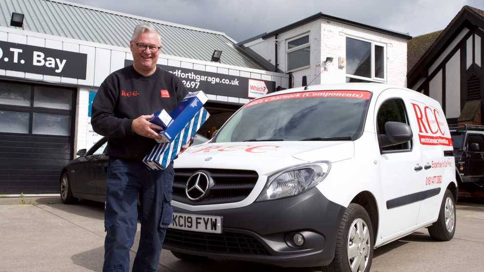 Delivery vehicle at customer